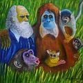 Die Primaten - eine schrecklich nette Familie (100x100)cm